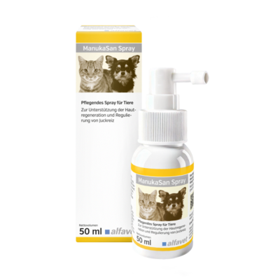 alfavet ManukaSan Spray pflegendes Honigspray zur Unterstützung der Hautregeneration und Regulierung von Juckreiz 50 ml